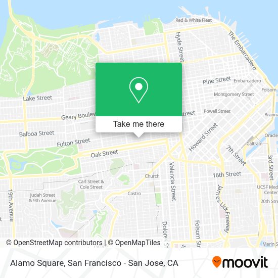 Alamo Square Nopa San Francisco Map How to get to Alamo Square in Western Addition, Sf by Bus, BART or