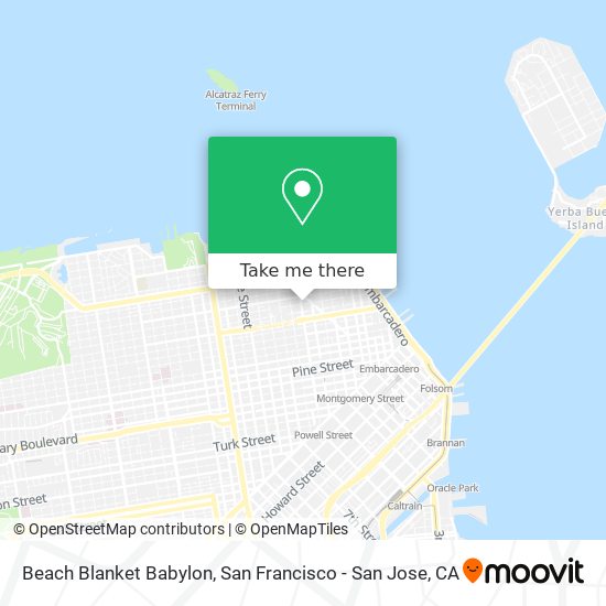How to get to Beach Blanket Babylon in Russian Hill, Sf by Bus, BART or