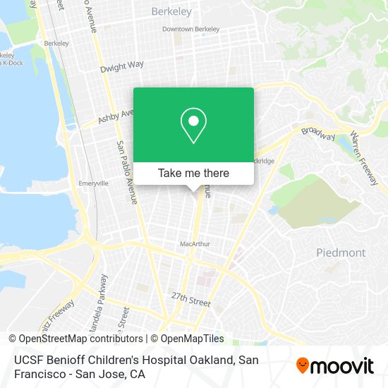 How to get to UCSF Benioff Children's Hospital Oakland by bus, BART