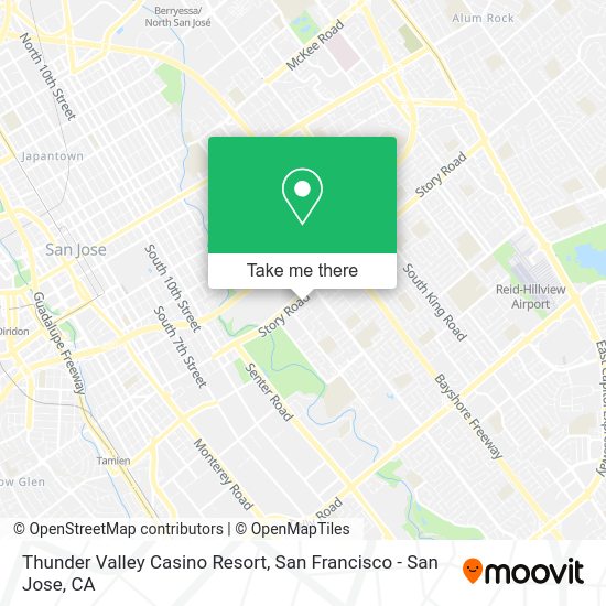 How to get to Thunder Valley Casino Resort in San Jose by bus, light