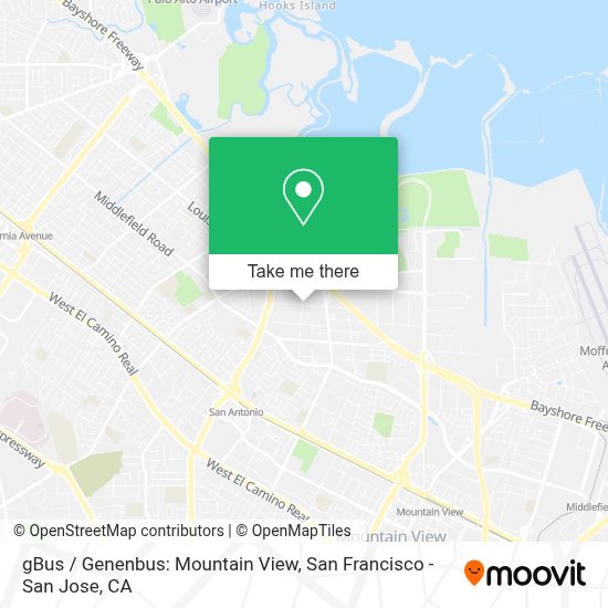 How to get to gBus / Genenbus Mountain View in San Francisco San