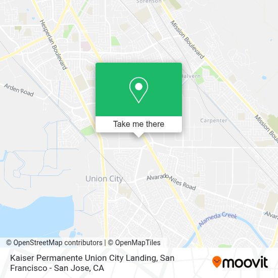 How to get to Kaiser Permanente Union City Landing by bus or BART?