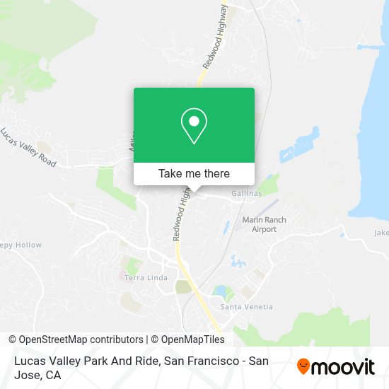 How to get to Lucas Valley Park And Ride in San Rafael by bus or train?