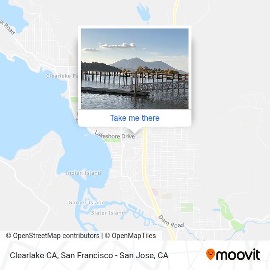 How to get to Clearlake CA by bus?