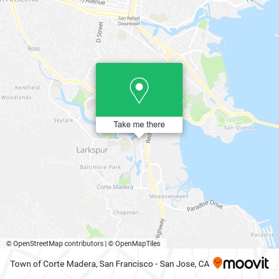 ¿Cómo llegar a Town of Corte Madera en Autobús?