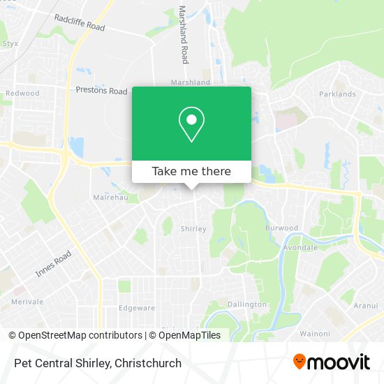 How to get to Pet Central Shirley in Christchurch by Bus?