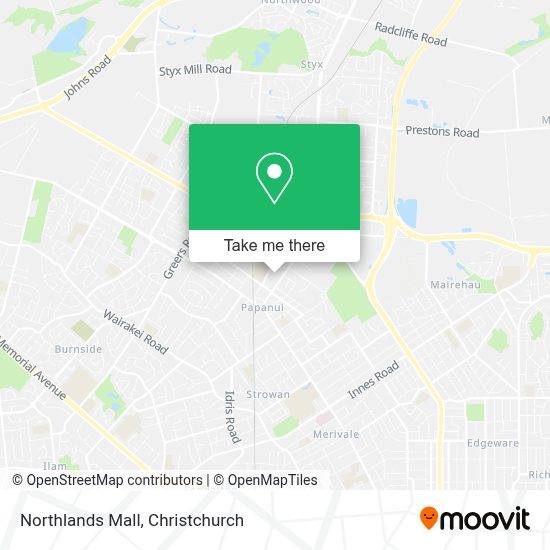 How to get to Northlands Mall in Christchurch by bus?