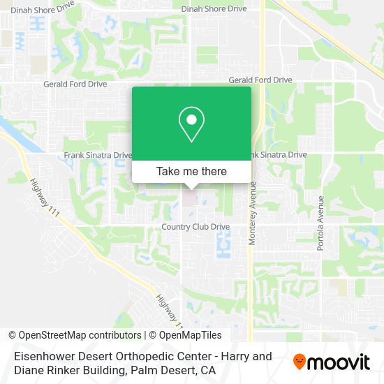 How to get to Eisenhower Desert Orthopedic Center Harry and Diane