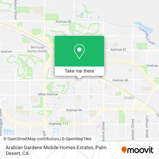 How to get to Arabian Gardens Mobile Homes Estates in Indio by Bus?