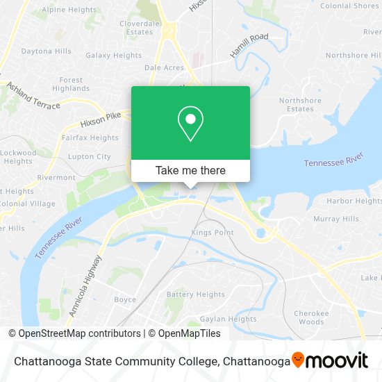 Chatt St Campus Map How to get to Chattanooga State Community College in Chattanooga by Bus