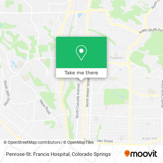 How to get to PenroseSt. Francis Hospital in Colorado Springs by Bus?