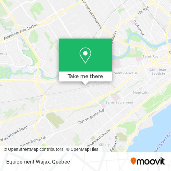 How to get to Equipement Wajax in Québec by Bus?