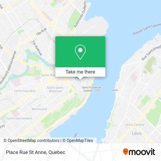 How to get to Place Rue St Anne in Québec by bus?