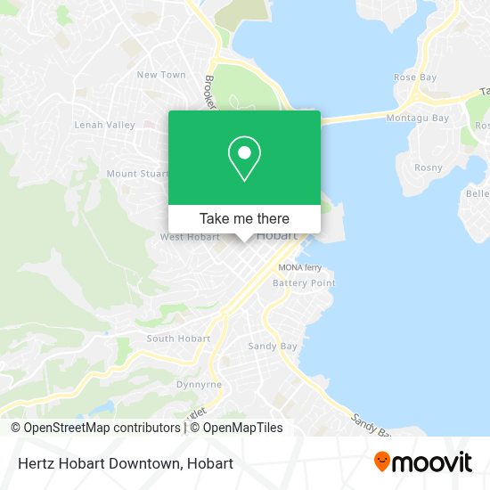 How to get to Hertz Hobart Downtown by Bus?
