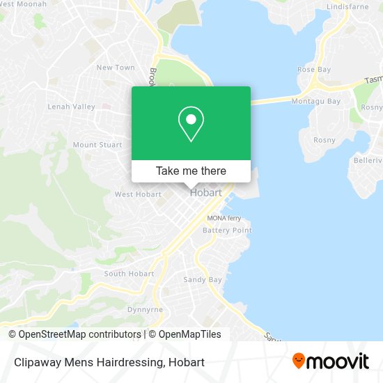 How to get to Clipaway Mens Hairdressing in Hobart by bus?
