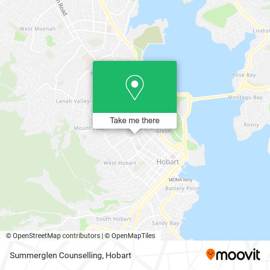 How to get to Summerglen Counselling in Hobart by bus?