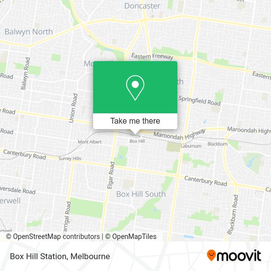 How to get to Box Hill Station in Melbourne by train or bus?