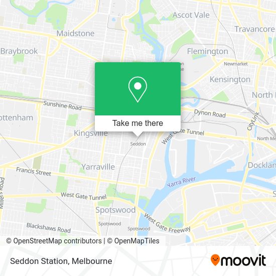 How to get to Seddon Station in Melbourne by train, bus or tram?