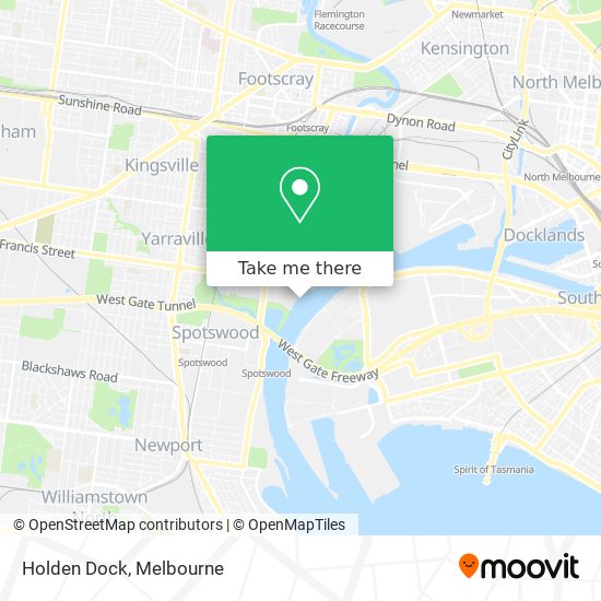 How to get to Holden Dock in Spotswood by bus, train or tram?