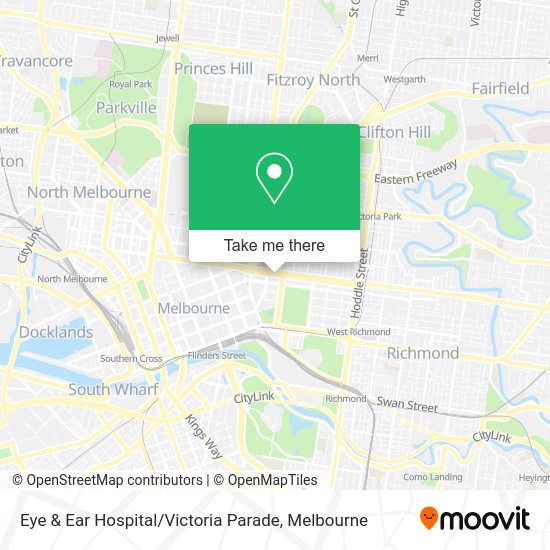 How to get to Eye & Ear Hospital / Victoria Parade in East Melbourne by