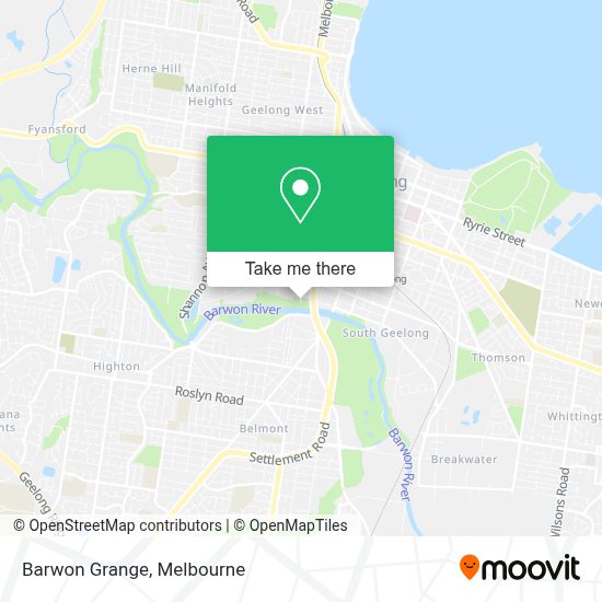How to get to Barwon Grange in Newtown (Geelong) by bus or train?