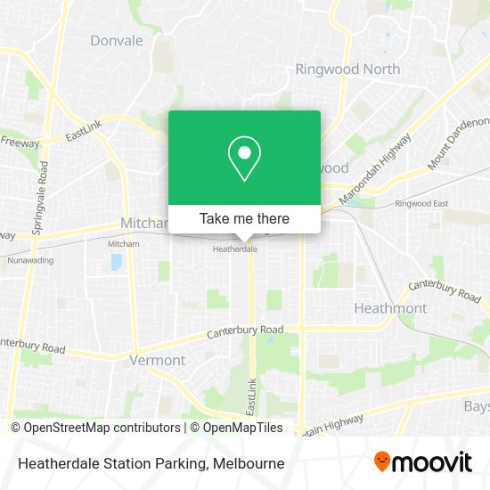 How to get to Heatherdale Station Parking in Ringwood by bus or train?