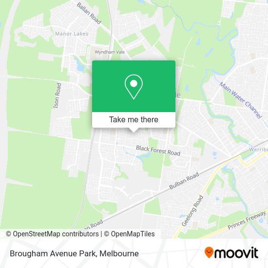 How to get to Brougham Avenue Park in Wyndham Vale by train or bus?