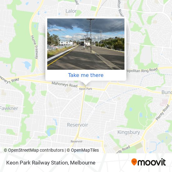 How to get to Keon Park Railway Station in Thomastown by Bus, Train or Tram?