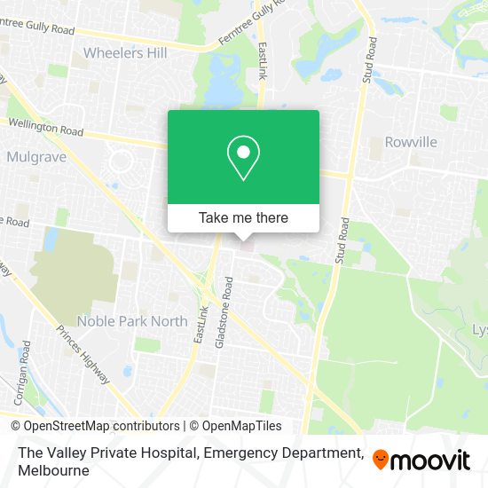 How to get to The Valley Private Hospital, Emergency Department in