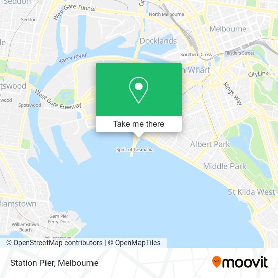 How to get to Station Pier in Melbourne by tram, train or bus?