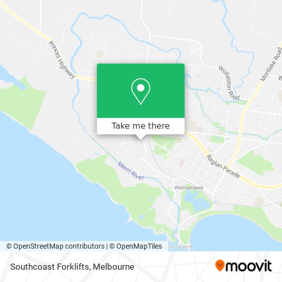 How to get to Southcoast Forklifts in Warrnambool by Bus or Train?