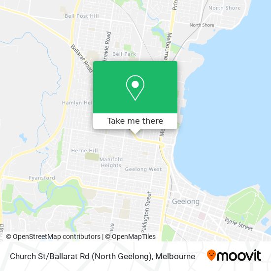 How to get to Church St / Ballarat Rd (North Geelong) by Bus or Train?