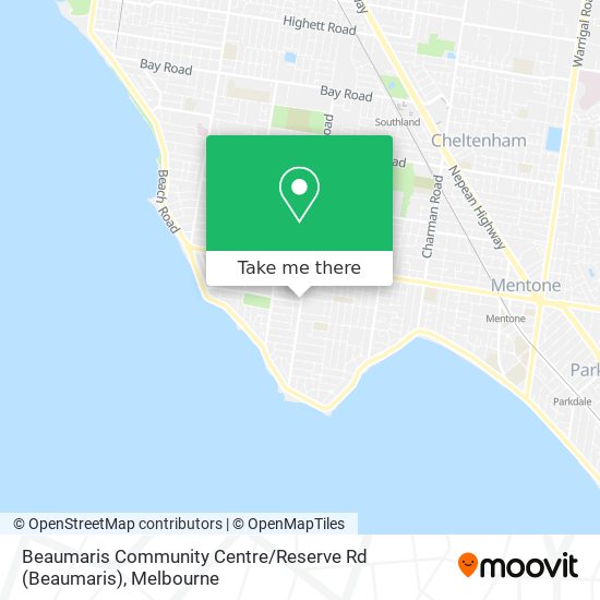 How to get to Beaumaris Community Centre / Reserve Rd in Beaumaris by