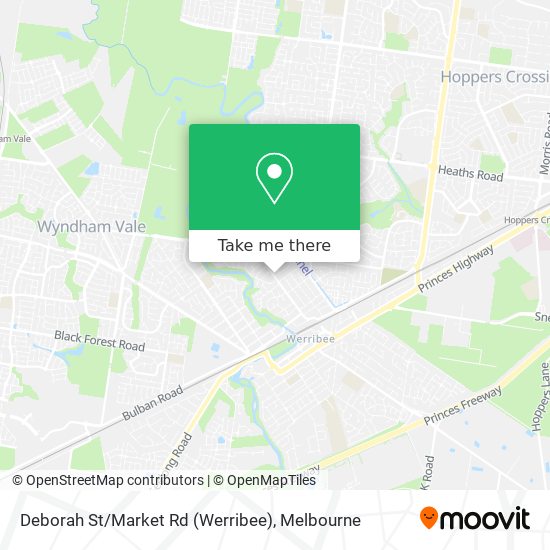 How to get to Deborah St / Market Rd (Werribee) by bus or train?