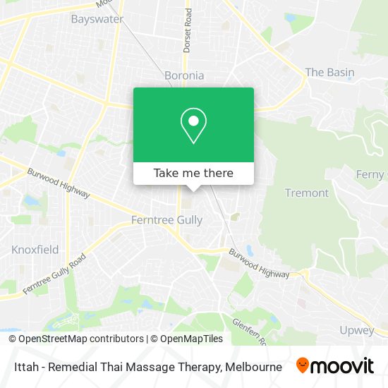 How to get to Ittah Remedial Thai Massage Therapy in Ferntree Gully
