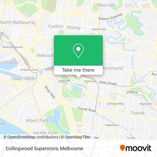 How to get to Collingwood Superstore in Melbourne by Train, Bus or Tram?