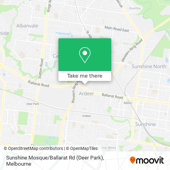 How to get to Sunshine Mosque / Ballarat Rd (Deer Park) in Ardeer by