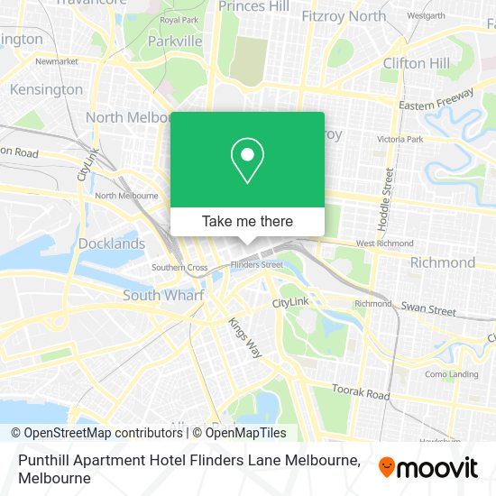 How to get to Punthill Apartment Hotel Flinders Lane Melbourne by bus