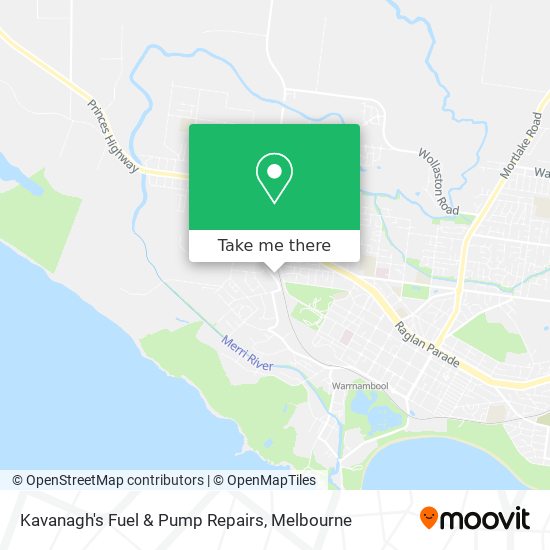 How to get to Kavanagh's Fuel & Pump Repairs in Warrnambool by Train or