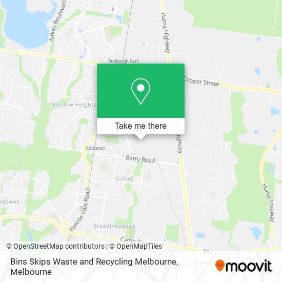 How to get to Bins Skips Waste and Recycling Melbourne in Coolaroo by