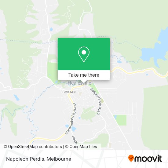 How to get to Napoleon Perdis in Healesville by Bus or Train?
