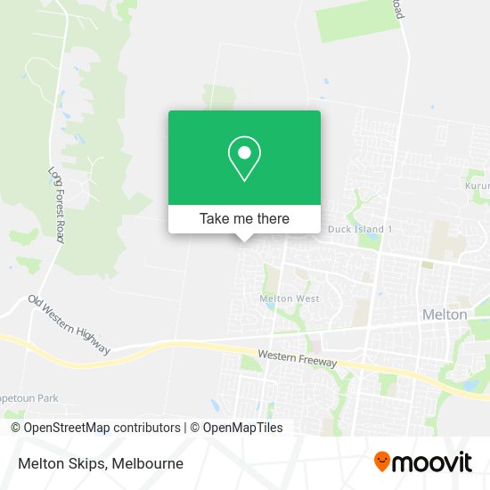 How to get to Melton Skips in Melton West by bus or train?