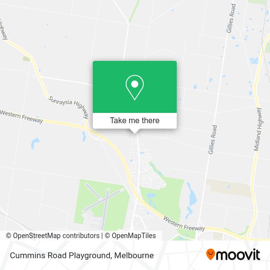 How to get to Cummins Road Playground in Miners Rest by bus or train?