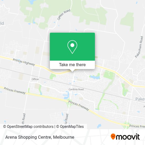 How to get to Arena Shopping Centre in Officer Bal by bus or train?