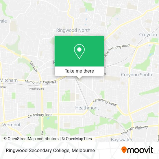 How to get to Ringwood Secondary College by bus or train?