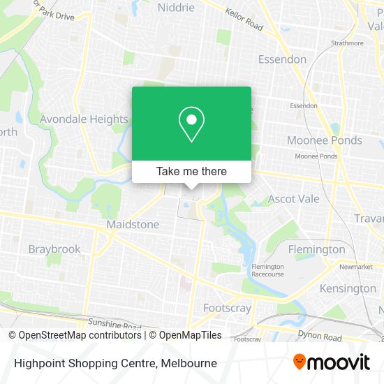 How to get to Highpoint Shopping Centre in Maribyrnong by Bus, Train or