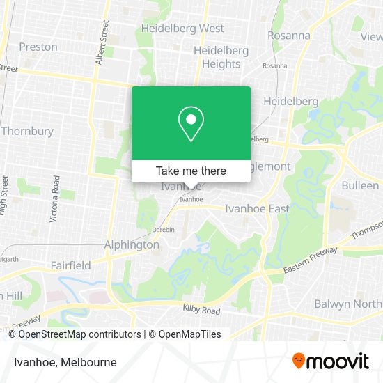 How to get to Ivanhoe by train, bus or tram?