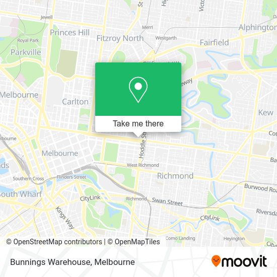 How to get to Bunnings Warehouse in Collingwood by bus, train or tram?
