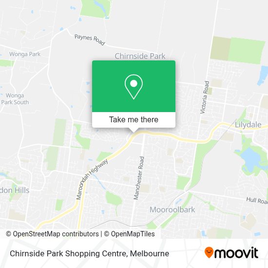 How to get to Chirnside Park Shopping Centre by bus or train?