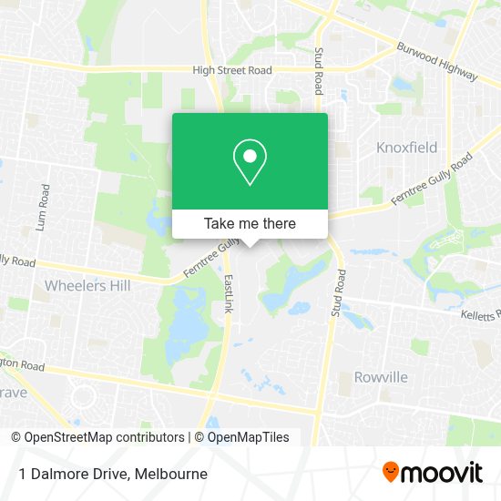 How to get to 1 Dalmore Drive in Scoresby by Bus, Train or Tram?